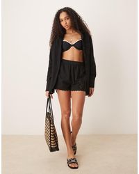 ASOS - Blake Broderie Oversized Beach Shirt Cover Up - Lyst