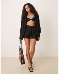 ASOS - Blake Broderie Oversized Beach Shirt Cover Up - Lyst