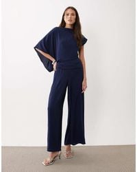 ASOS - Draped Fallen Shoulder Jumpsuit - Lyst