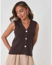 Threadbare - Ribbed Longline Waistcoat - Lyst