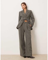 Gina Tricot - Co-ord Mid Waist Herringbone Trousers - Lyst