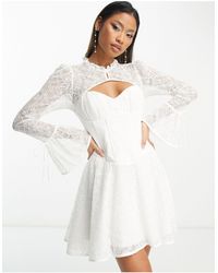 Forever New - Bridal Exclusive Lace Corset Mini Dress - Lyst
