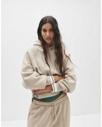 Pull&Bear - Felpa Con Cappuccio Oversize Color Sabbia - Lyst