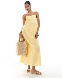 Pieces - Midi Cami Jurk - Lyst