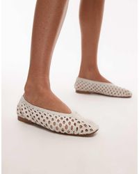TOPSHOP - Beatti Woven Flat Shoe - Lyst