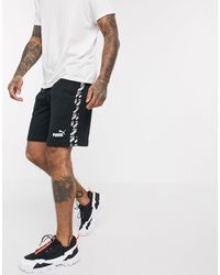 black puma shorts