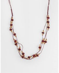 ASOS - Mutli-row Corded Necklace With Resin Chippings - Lyst