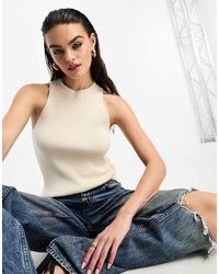 SELECTED - Racer Neck Knitted Vest - Lyst