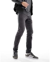Jack & Jones - Vaqueros Tapered Slim En Negro Lavado Glenn De Intelligence - Lyst