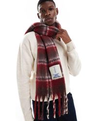 Jack & Jones - Sciarpa Spessa Rossa A Quadri - Lyst