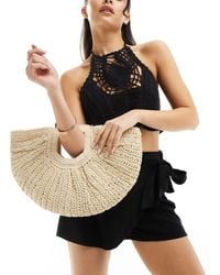 South Beach - Half Moon Crochet Clutch Bag - Lyst