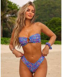 Kulani Kinis - Electric Bloom Mid-rise Brazilian Bikini Bottom - Lyst