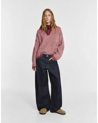 Pull&Bear - Jean barrel avec cœurs - marine - Lyst
