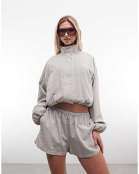 CERNUCCI - Check Twill Funnel Neck Jacket (part Of A Set)-white - Lyst
