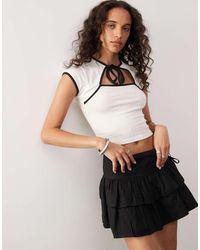 Vans - Top Blanco Y Negro Con Lazada Al Cuello Kari De - Lyst