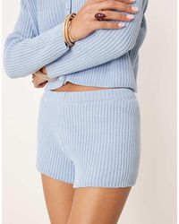 ASOS - Mid Rise Rib Knitted Micro Short Co-ord - Lyst