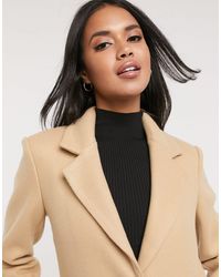 Liquorish Classic Straight Coat - Natural