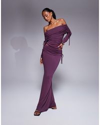 ASOS - Soft Handle Fold Over Waist Fishtail Maxi Skirt With Side Ruching - Lyst