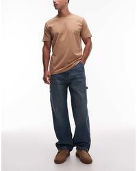 Dickies - Vaqueros Azules De Pernera Ancha Y Estilo Carpintero Con Tintando Caqui Stevensville De -Verde - Lyst