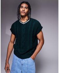 ASOS - – kastiges, gestricktes oversize-tanktop - Lyst