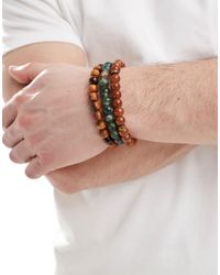 ASOS - Festival Beaded 3 Pack Bracelets - Lyst