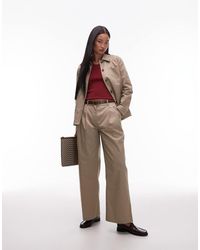 Aware - Pleat Front Tailored Wide Leg Pants - Lyst