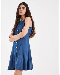 Levi's - Mercer - robe courte en jean à basque - Lyst