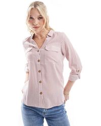 Vero Moda - Button Down Shirt With Pocket Detail - Lyst