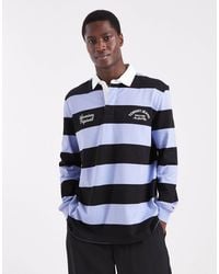 Tommy Hilfiger - Relaxed Striped Script Logo Rugby Polo Shirt - Lyst