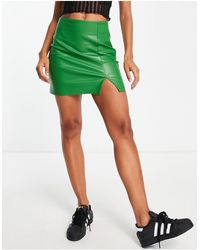TOPSHOP - Faux Leather Mini Skirt - Lyst