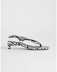 TOPSHOP - Sunshine Toe Thong Mid Heel Sandal - Lyst