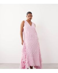 ARRANGE - Curve Textured Square Cut Maxi Dress - Lyst
