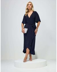Yours Clothing - Ruffle Hem Wrap Dress - Lyst