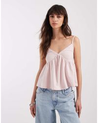 ASOS - Trim Detail Babydoll Cami - Lyst