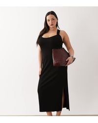 ASOS - Asos Design Curve Scoop Front Racer Seam Detail Midi Dress - Lyst
