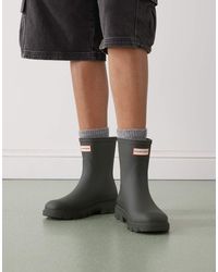 HUNTER - Botas De Agua Bajas Oliva Oscuro Downpour De - Lyst