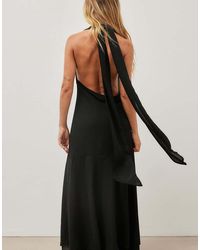 NA-KD - Halterneck Chiffon Asymmetric Dress - Lyst