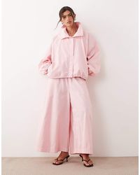 ARRANGE - Wide Leg Cropped Utility Twill Trousers Co Ord - Lyst