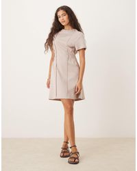 ASOS - – tailliertes mini-t-shirt-kleid - Lyst