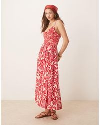 Free People - Sweet Nothings Printed Midi Dress - Lyst