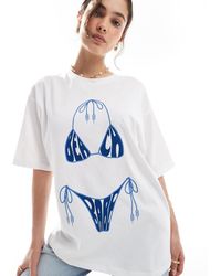 JJXX - T-shirt oversize à motif bikini - Lyst
