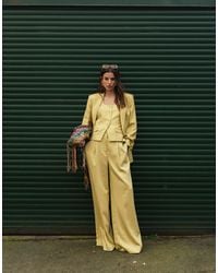 TOPSHOP - – premium wedding guest occasion – elegante, plissierte hose - Lyst