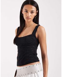 Free People - Full Bloom Eyelet Cami Top - Lyst