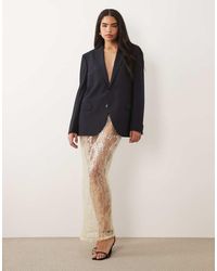 ASOS - Sheer Sequin Mesh Maxi Lace Skirt Co-ord - Lyst