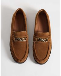 ASOS - Loafers With Knotted Snaffle And Ruching - Lyst