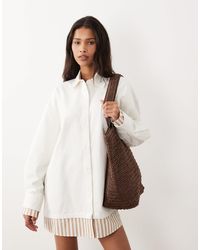 ASOS - Oversized Double Layered Shirt Mini Dress With Lobster Embroidery - Lyst