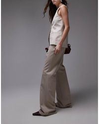 Mango - Pantaloni Sartoriali Chiaro Con Pieghe Sul Davanti - Lyst