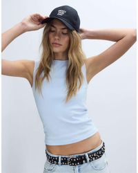 Stradivarius - Basic Sleeveless T-shirt - Lyst
