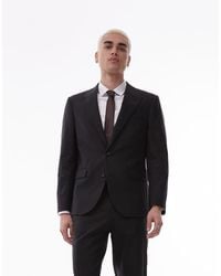 TOPMAN - Single Breasted Linen Blend Blazer - Lyst