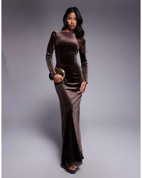 TFNC London - Modest Long Sleeved Maxi Dress With Slash Neck - Lyst